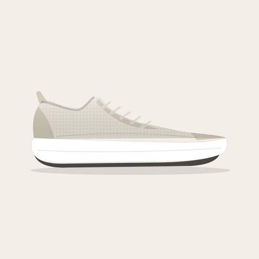 Tênis de Caminhada e Corrida Blank Walk Comfort Off White