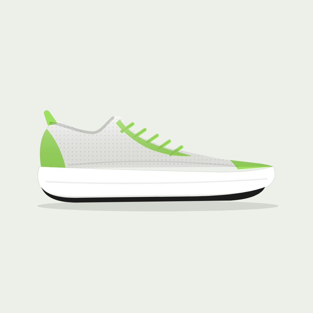 Tênis de Corrida Blank Tempo Race Branco e Verde