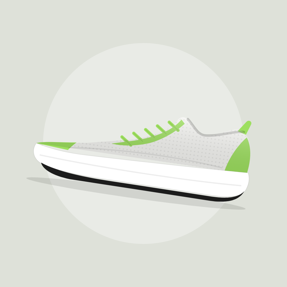 Tênis de Corrida Blank Tempo Race Branco e Verde