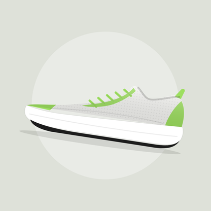 Tênis de Corrida Blank Tempo Race Branco e Verde
