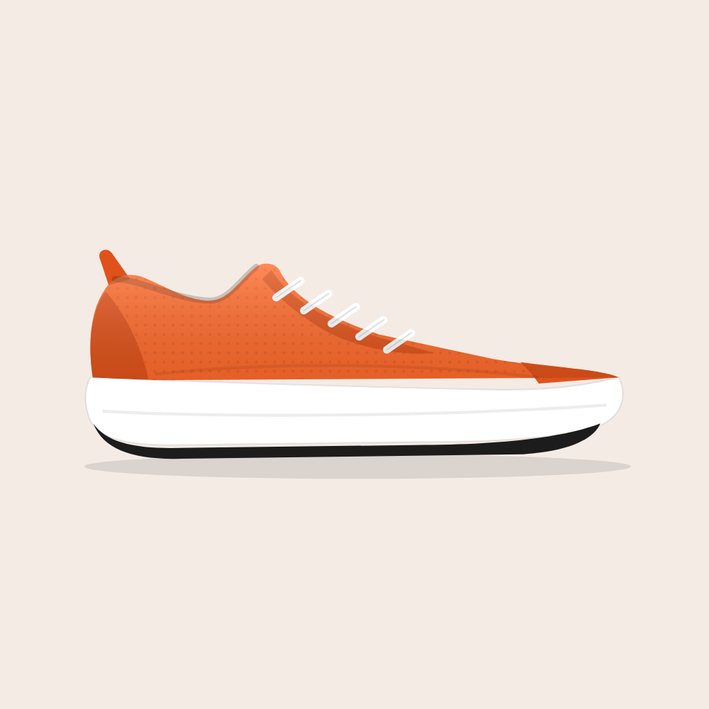 Tênis de Corrida Blank Tempo Race Laranja