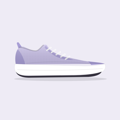Blank Air Mesh Women's Running Shoe – Lilac – side view