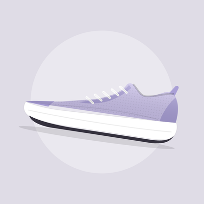 Blank Air Mesh Women's Running Shoe – Lilac – angled view