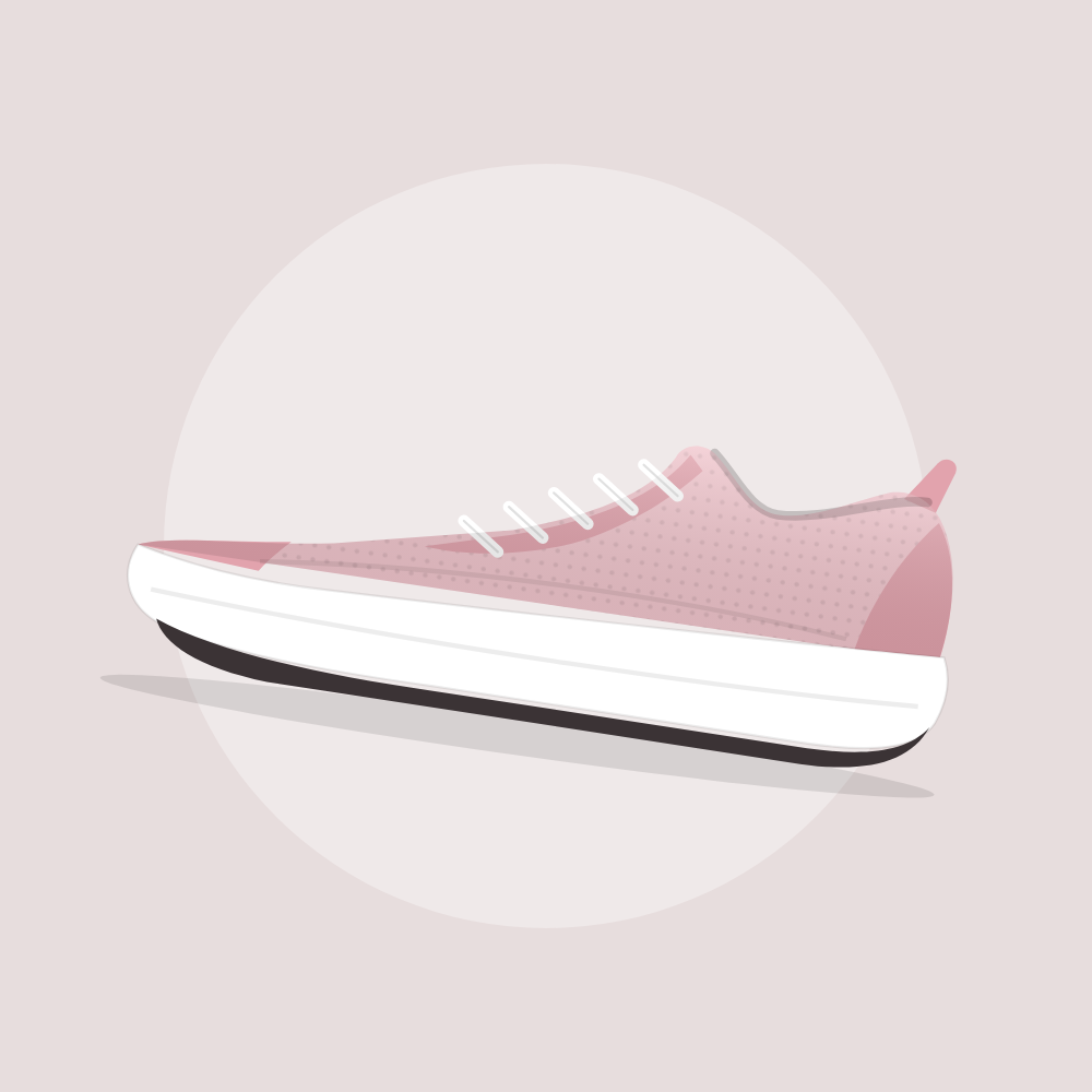 Tênis de Corrida Feminino Blank Air Mesh Rosa