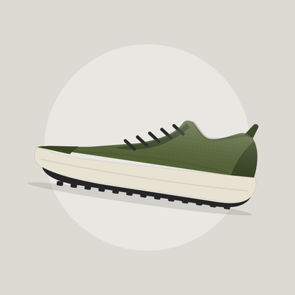 Tênis de Trail Run Blank Grip Verde Oliva